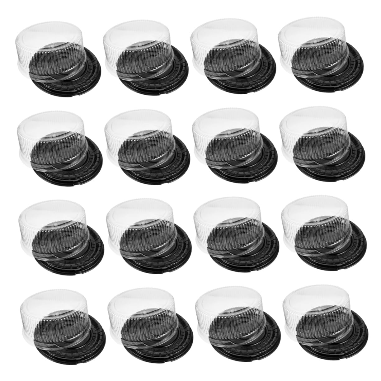 Ciieeo 20pcs Clear Cake Carrier with Lid Bakery Dessert Containers Airtight Boxes for Cheesecake Mousse and Pastry Transport