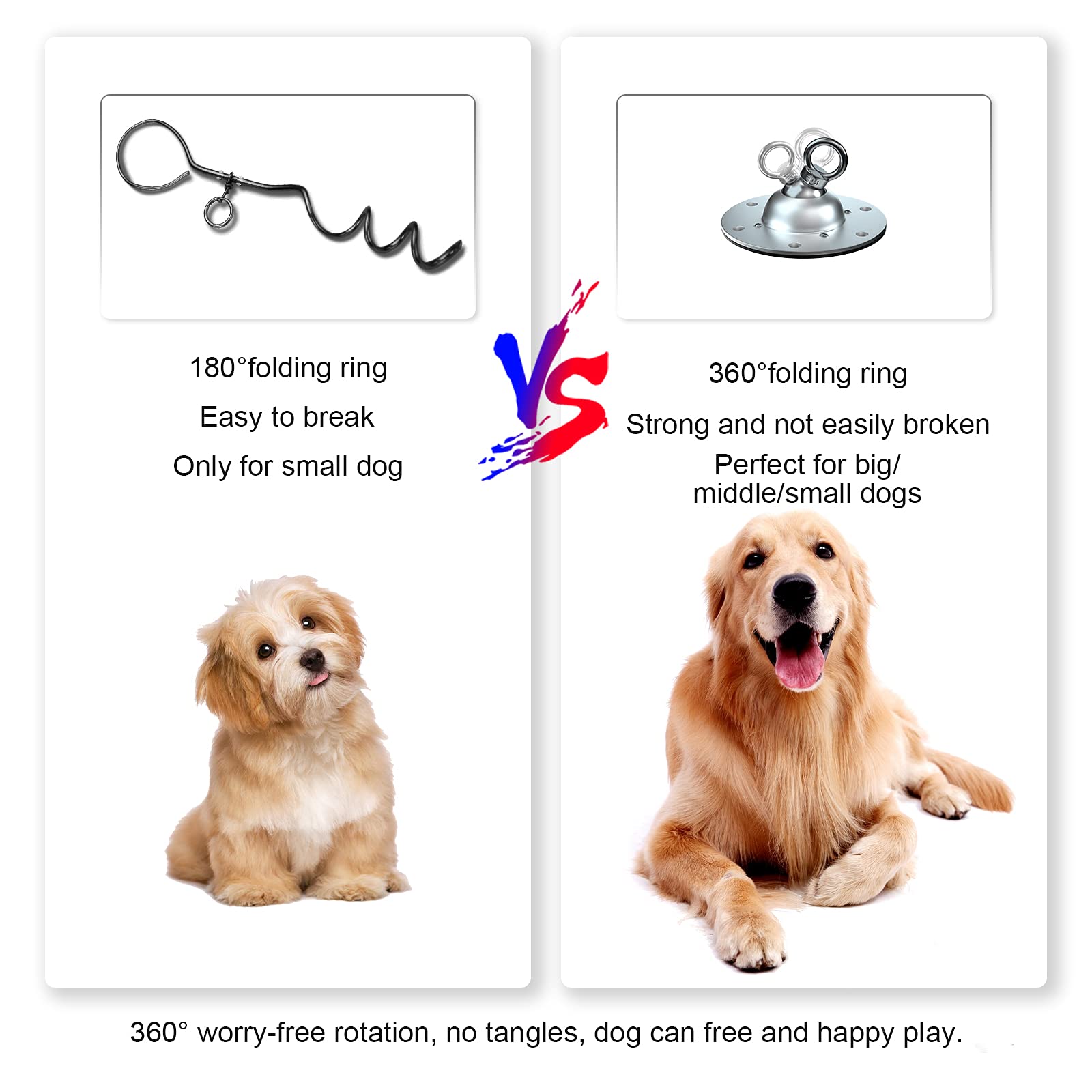 Buy Dog Tie Out Stake Heavy Duty Dog Anchor for Large Dogs up to 220lbs