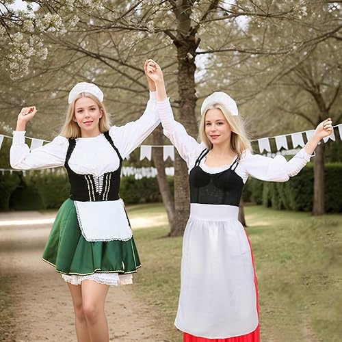 Miniatura 6 de Maid's Waist Apron White, Halloween Cosplay Outfit Half Dress Costumes for Party Attire