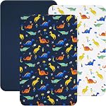 david's kids 3 Pack Fitted Crib Sheets, Ultra Soft Breathable Comfortable Baby Sheet Set for Boys Girls Neutral, 28x52 Inch Fits Standard Crib and Toddler Mattresses, Dinosaur