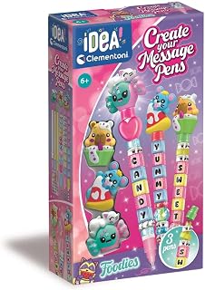 Clementoni Idea – Create Your Message Pens Foodies, Creative Kit for Children 6 Years, Customisable Pens with Foodies Mess...