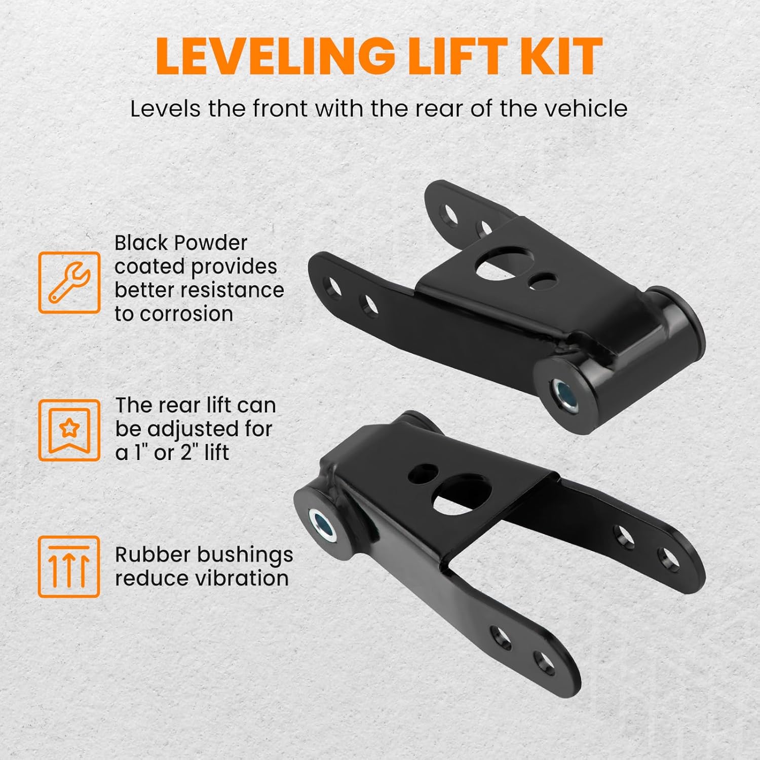 maXpeedingrods 3" Front 2" Rear Suspension Lift Kit Shackle for Ford Ranger 2WD 1998-2011