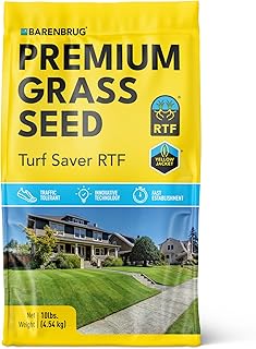 Barenbrug Turf Saver RTF Grass Seed with Yellow Jacket Seed Coating - Less Water Self-Repairing T...