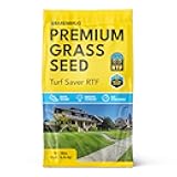 Barenbrug Turf Saver RTF Grass Seed with Yellow Jacket Seed Coating - Less Water Self-Repairing Tall Fescue Turf for Use on Sports Field, Golf Courses, Parks, Lawns, and Yard (10 LB Bag)