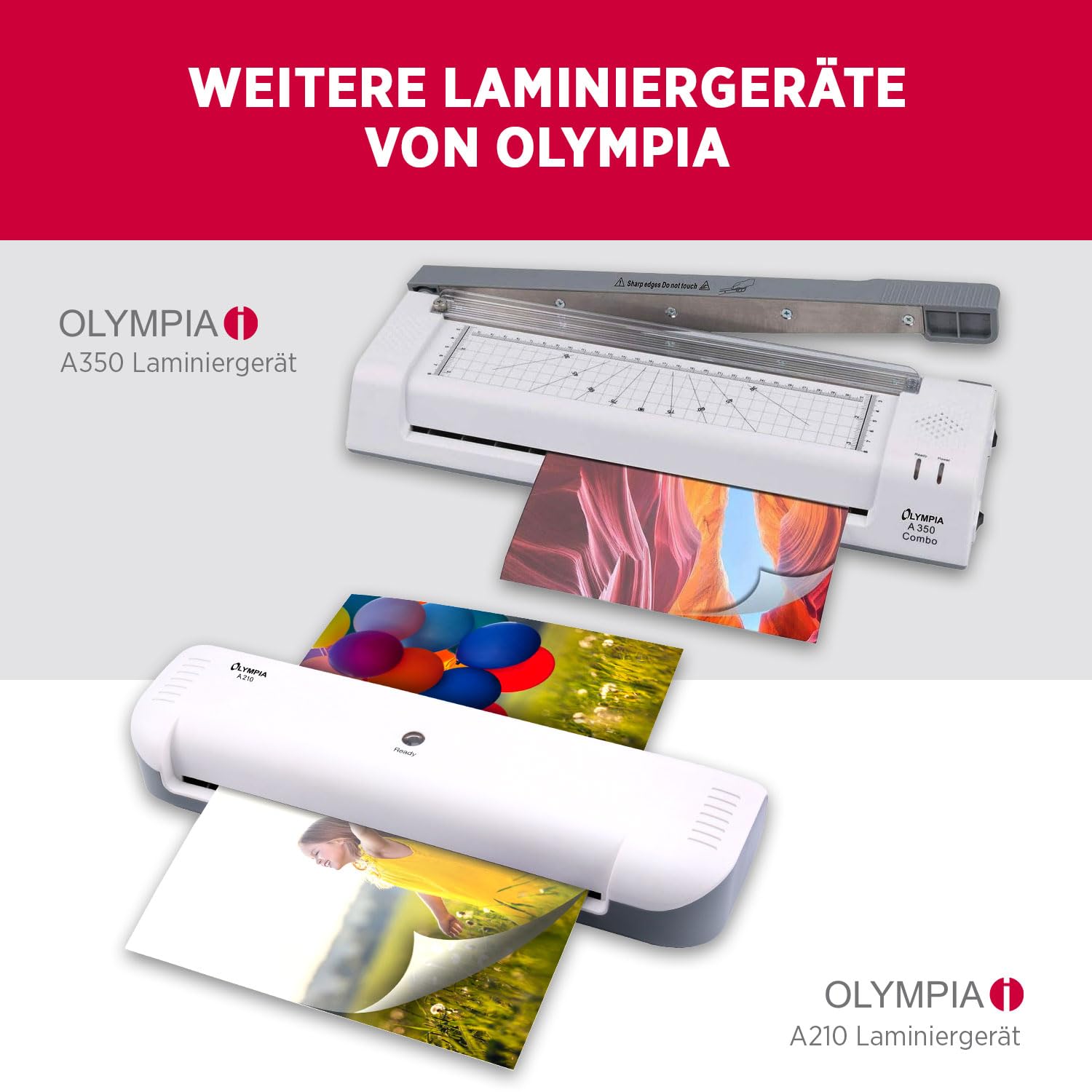 Olympia A 245 Combo 4in1 Laminiergerät | Heiß- & Kaltlaminator | Laminierset für A4 | integriertes Schneidelineal | Laminierfolien-Set & Eckenrunder | Schnelle Aufheizzeit | A4 Dokumentengröße