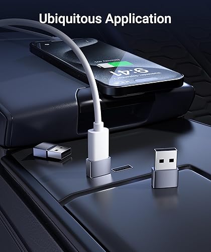 Vista 3 de Syntech Adaptador USB C hembra a USB macho, paquete de 3 [artículos imprescindibles de viaje, aluminio] adaptador USB C a USB, cable de carga tipo