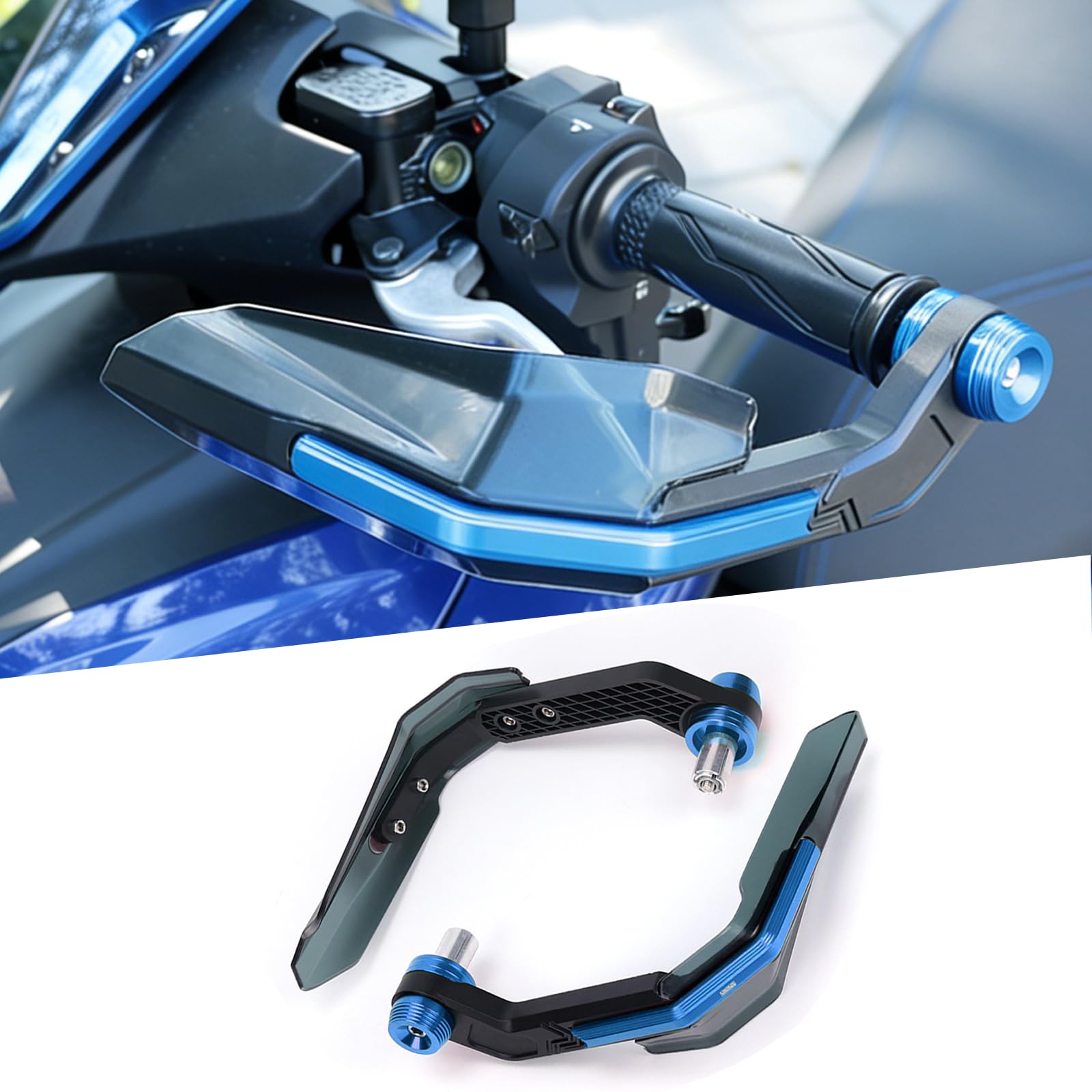 OZTGRHBD Motorcycle Handlebar Hand Protector for BMW Motorrad R 1250 RS, Motorcycle Handguards Protector, Windscreen Protectors for Motorcycle, B Blue