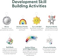 Vista 4 de The Peanutshell Unisex Baby Play Gym & 7-in-1 Play Mat - Playmat Baby Toys 0-6, 6-12 Months Tummy Time Mat with Hanging Toys, Soft Padded for