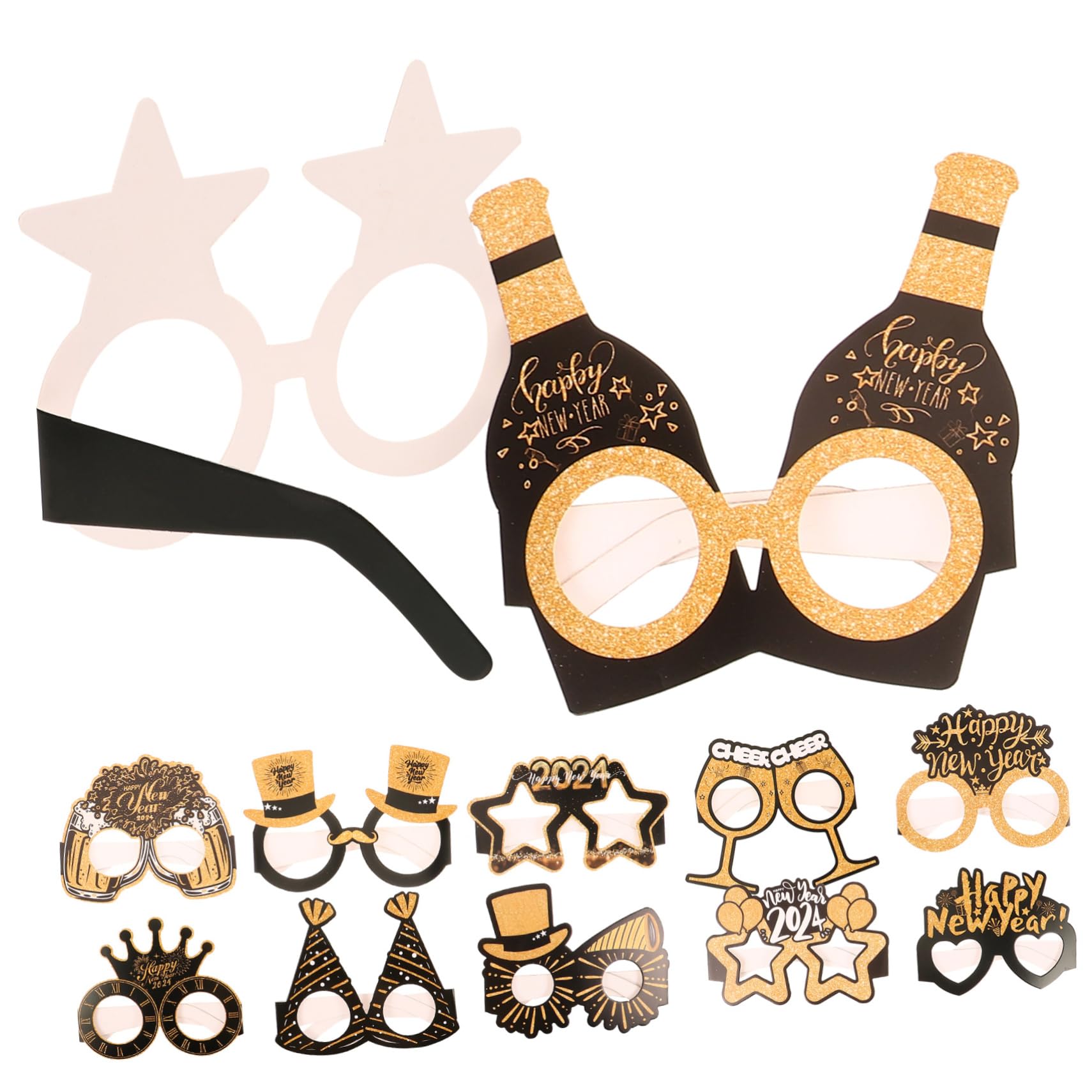 HOWAF 12 Lunette Nouvel An 2026, Accessoires Photobooth Bonne