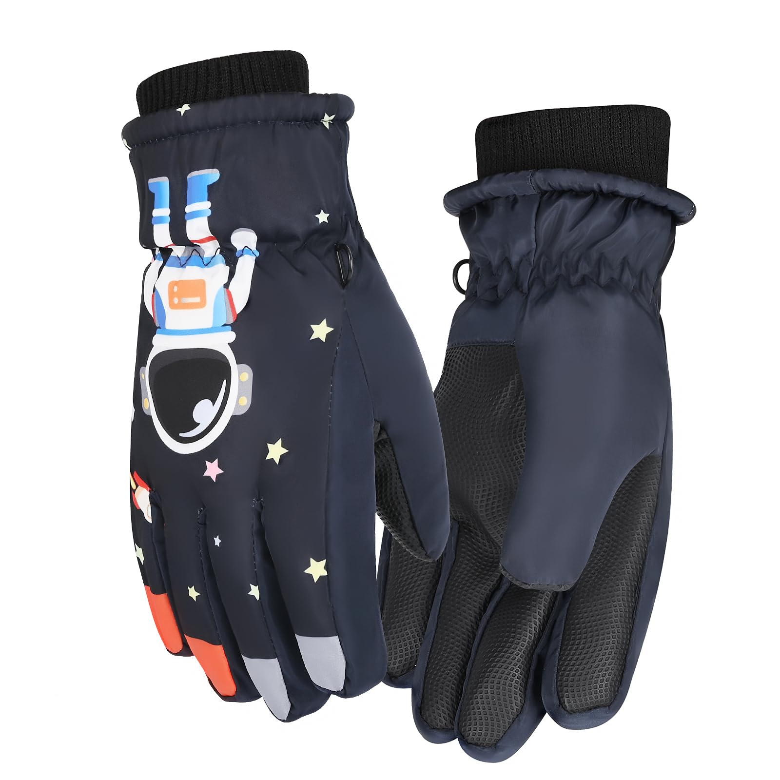 Dziecięce rękawice narciarskie, rękawice narciarskie dla nastolatków zimowe rękawice śnieżne ciepłe rękawiczki snowboardowe rękawice dziecięce 8-14 lat