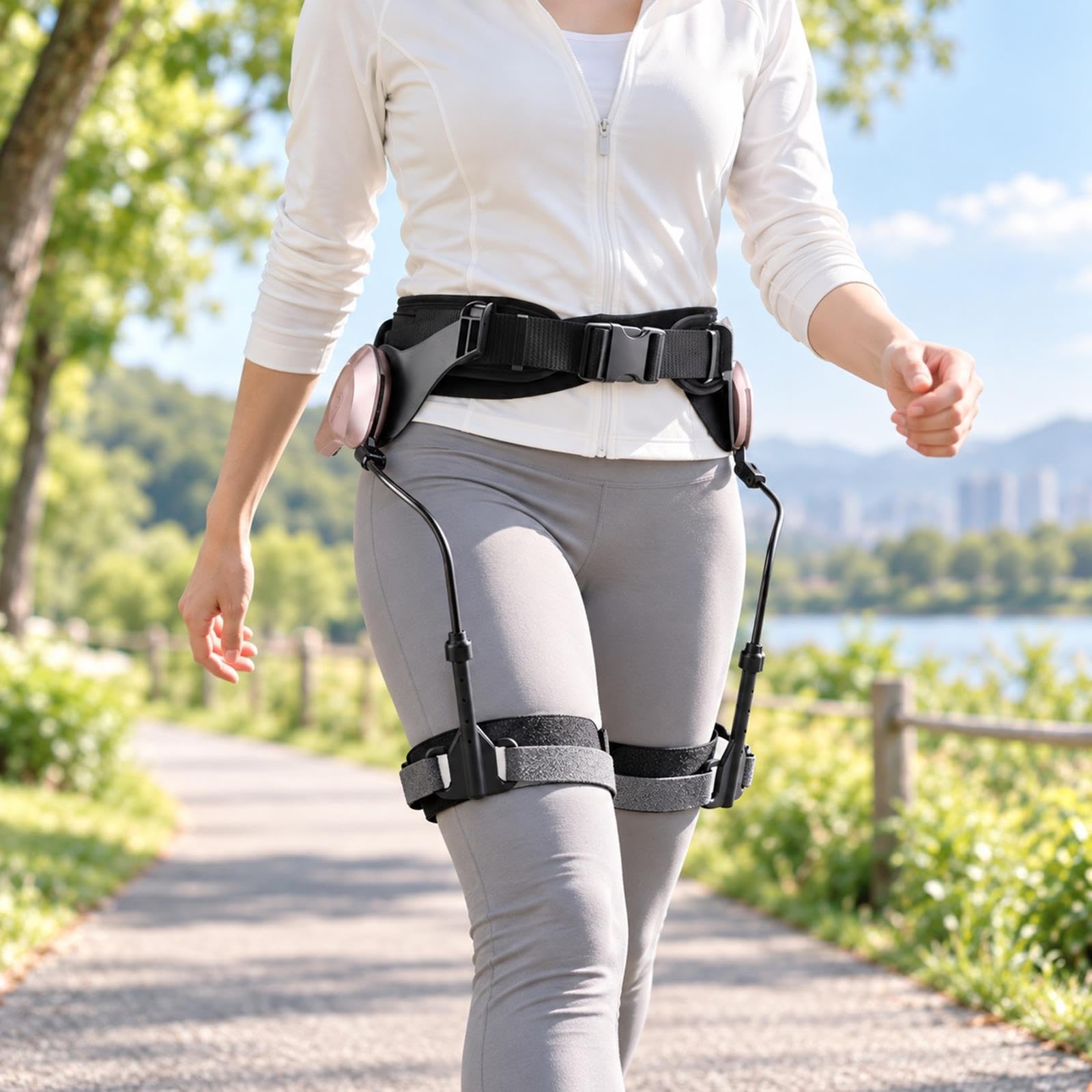 Exosquelette d'Aide à la Marche et Support de Jambe pour Adultes Âgés