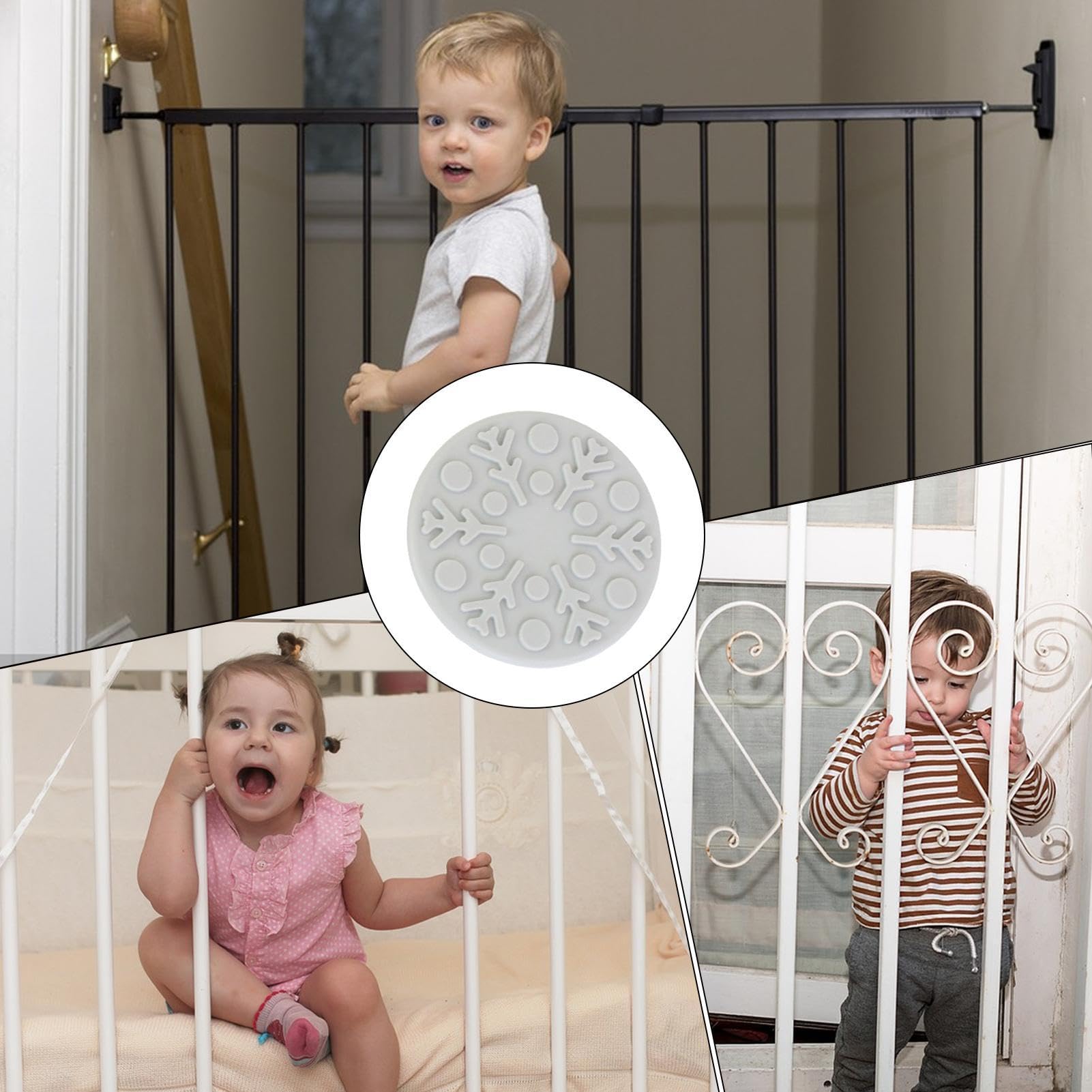 Protezioni Parete Per Cancelli Bambini - Confezione Da 4 Bianche Per Sicurezza Scale E Porte - Foto 13