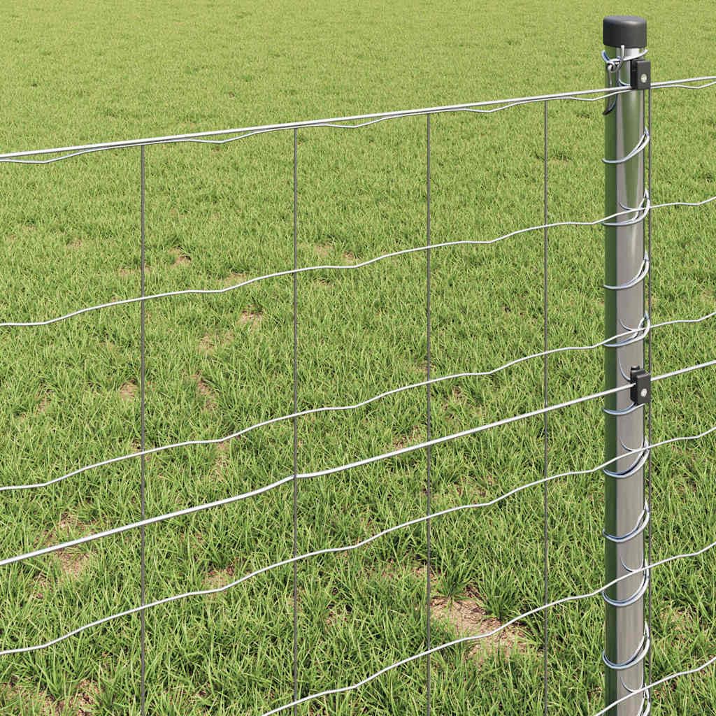 Srebrne ogrodzenie euro, 1,2 x 10 m, ocynkowane ogniowo, wytrzymałe metalowe ogrodzenie do ogrodu, na taras, odporne na warunki atmosferyczne, trwałe, łatwe w pielęgnacji