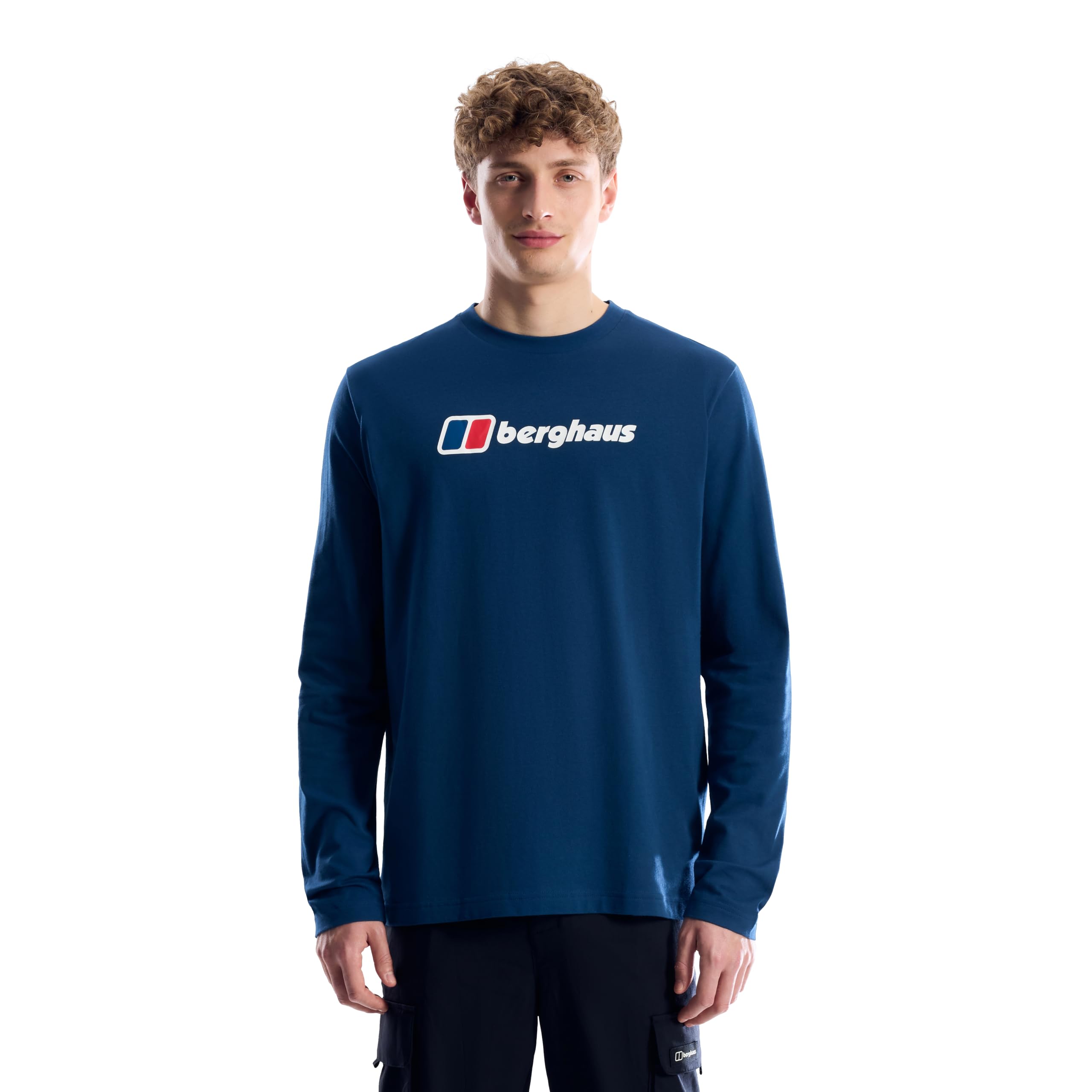 Berghaus Mens Big Logo Graphic Long Sleeve Cotton Classic Comfy T-Shirt