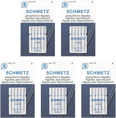 Agujas para máquina Jean & Denim - Tamaño 16100 5Pkg