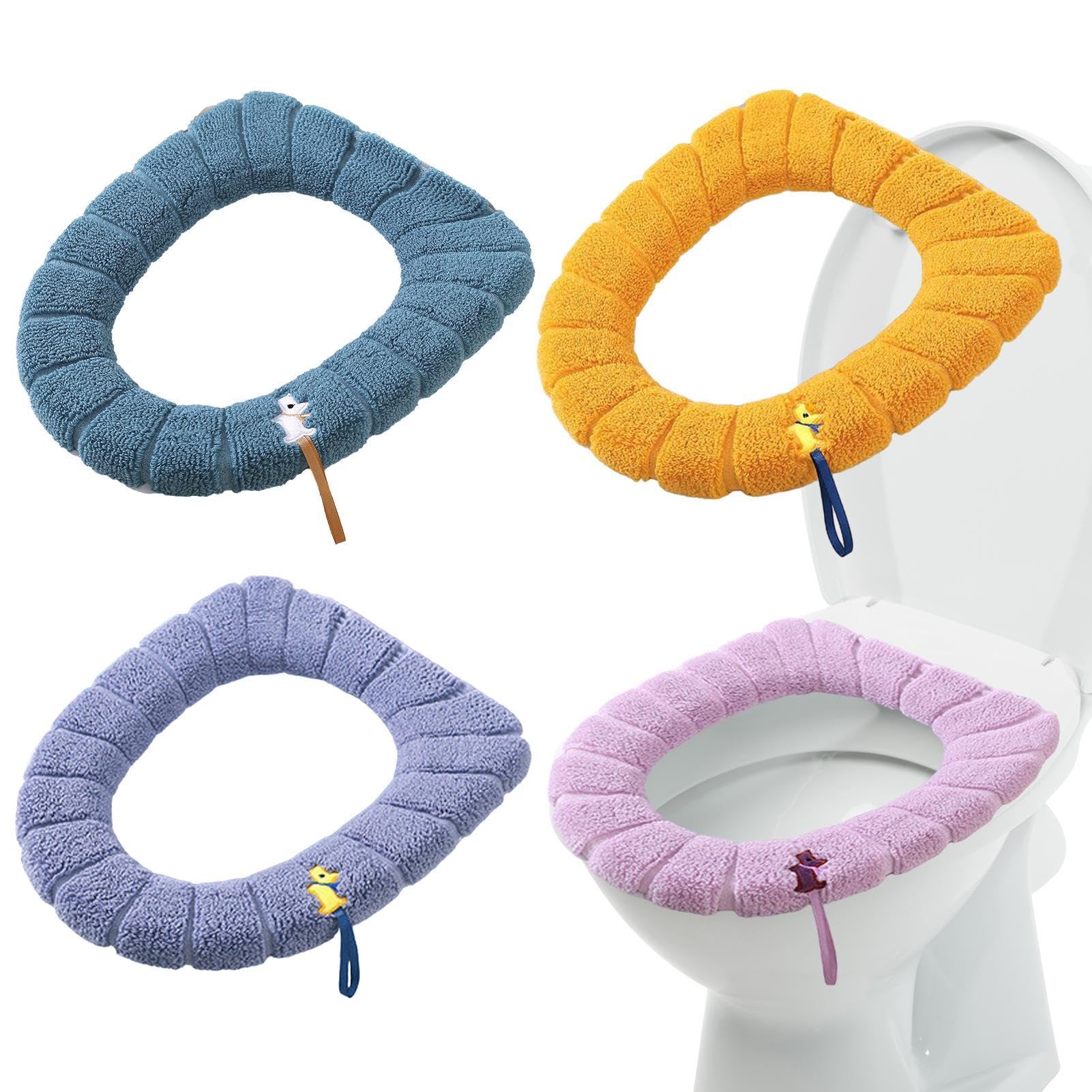 Cojín cálido para asiento de inodoro lavable ideal para proteger del frío en casa y hotel