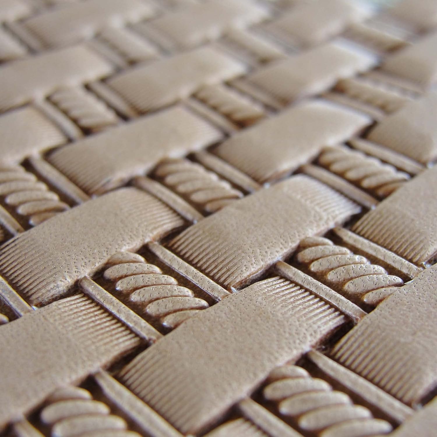Rope Basket Weave Leather Stamp, Stainless Steel Leather Stamping Tool, Zhong Jiang
