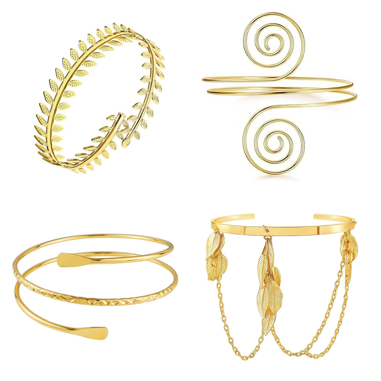 YANJINGHE Brazalete de Oro para el Brazo Superior, Pulsera para la Parte Superior del Brazo