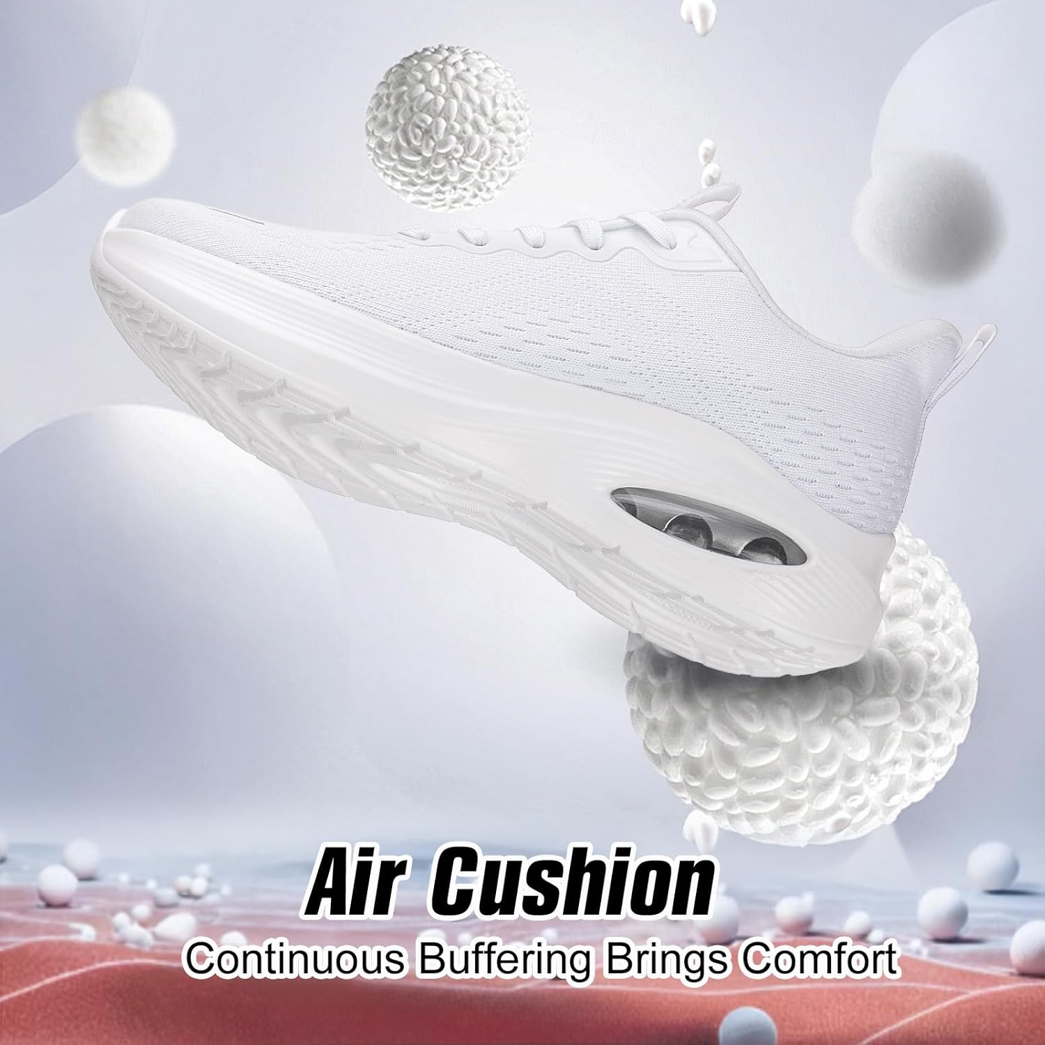 HPK Wide Toe Box Shoes Women Air Cushion Running Shoes Extra Wide Width Sneakers Ultra Light Tennis Arch Support Walking Diabetic Plantar Fasciitis Athletic