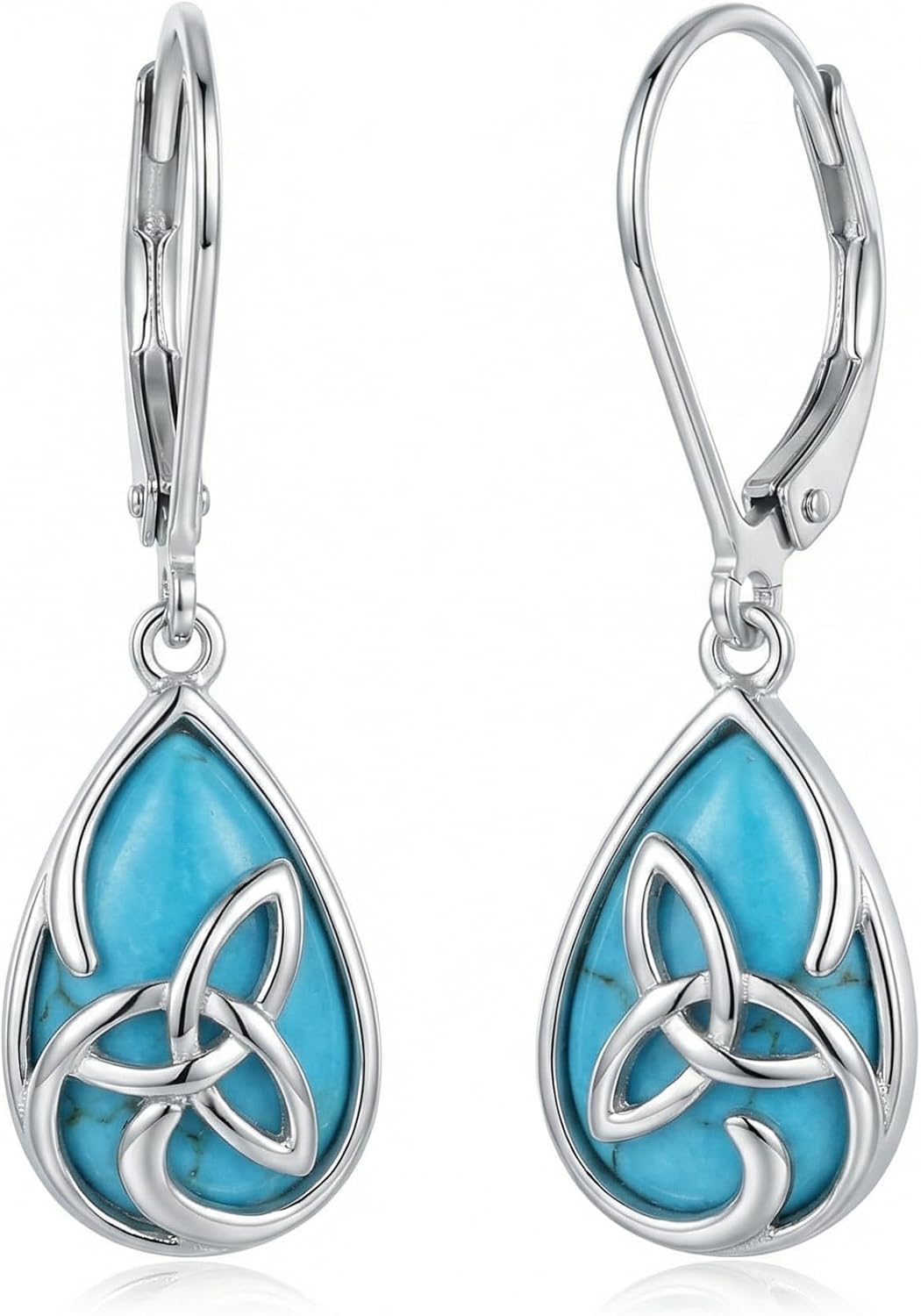 Celtic Knot Earrings for Women Sterling Silver Lotus Tree of Life Dasiy Leverback Earrings Irish Jewelry Mothers Day Birthday Christmas Gifts for Mom Friends