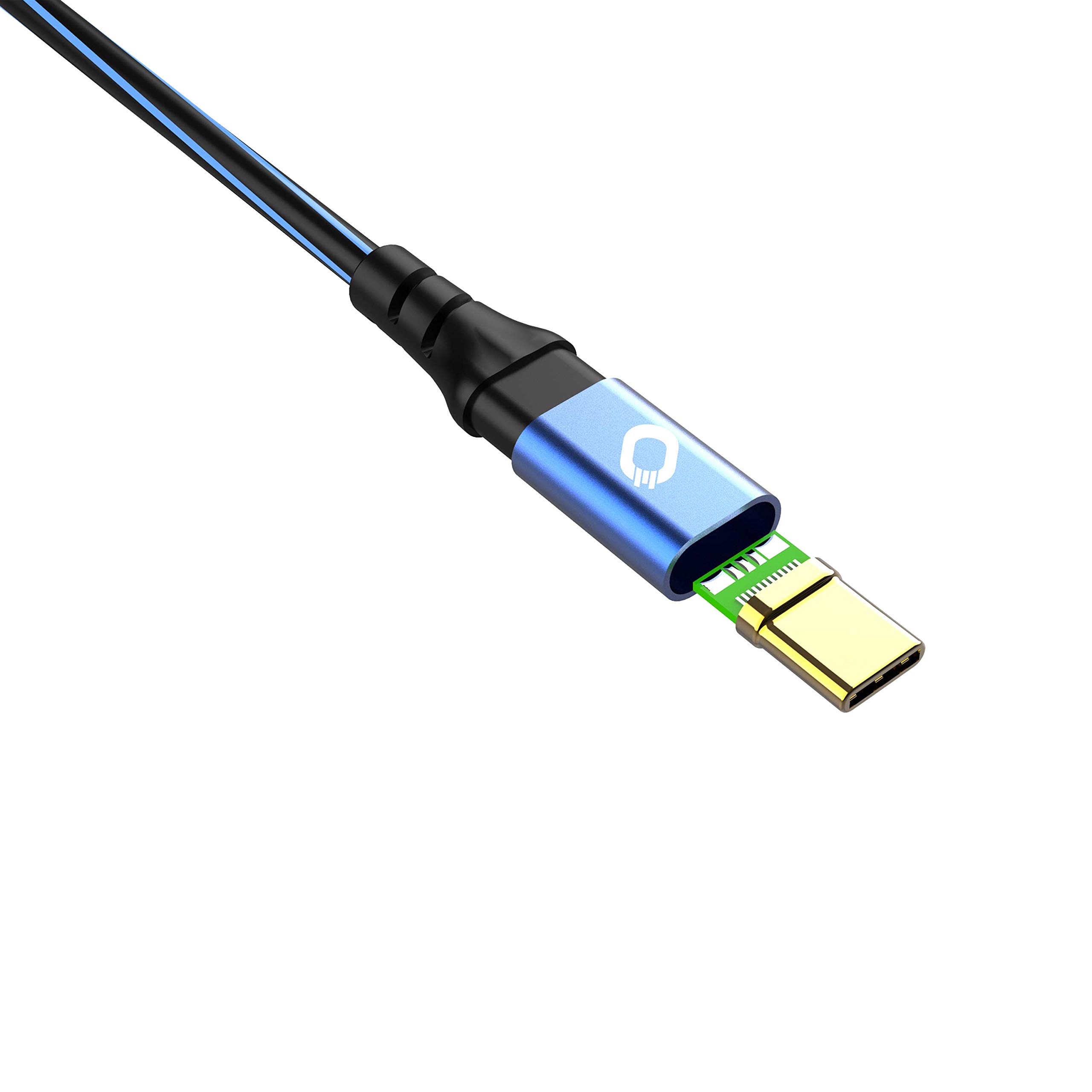 Oehlbach USB Plus CC - USB-Kabel für Smartphones 2 x Typ C 3.1 - PVC-Mantel - OFC, blau/schwarz - 3m