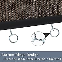 Vista 6 de HENG FENG - Persiana enrollable para exteriores, 6 pies de ancho x 6 pies de alto, persianas enrollables para patio, para porche, glorieta, Moca