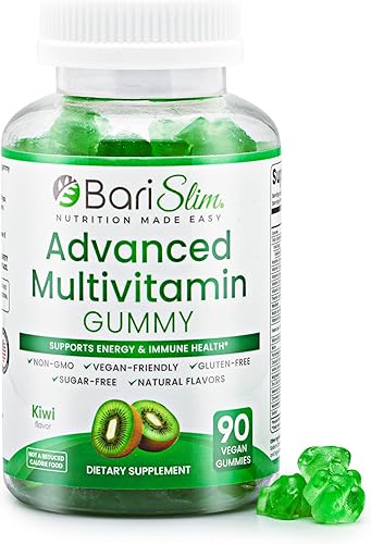 BariSlim Gomitas multivitamínicas bariátricas avanzadas, vitaminas bariátricas especialmente formuladas para pacientes después de una cirugía de