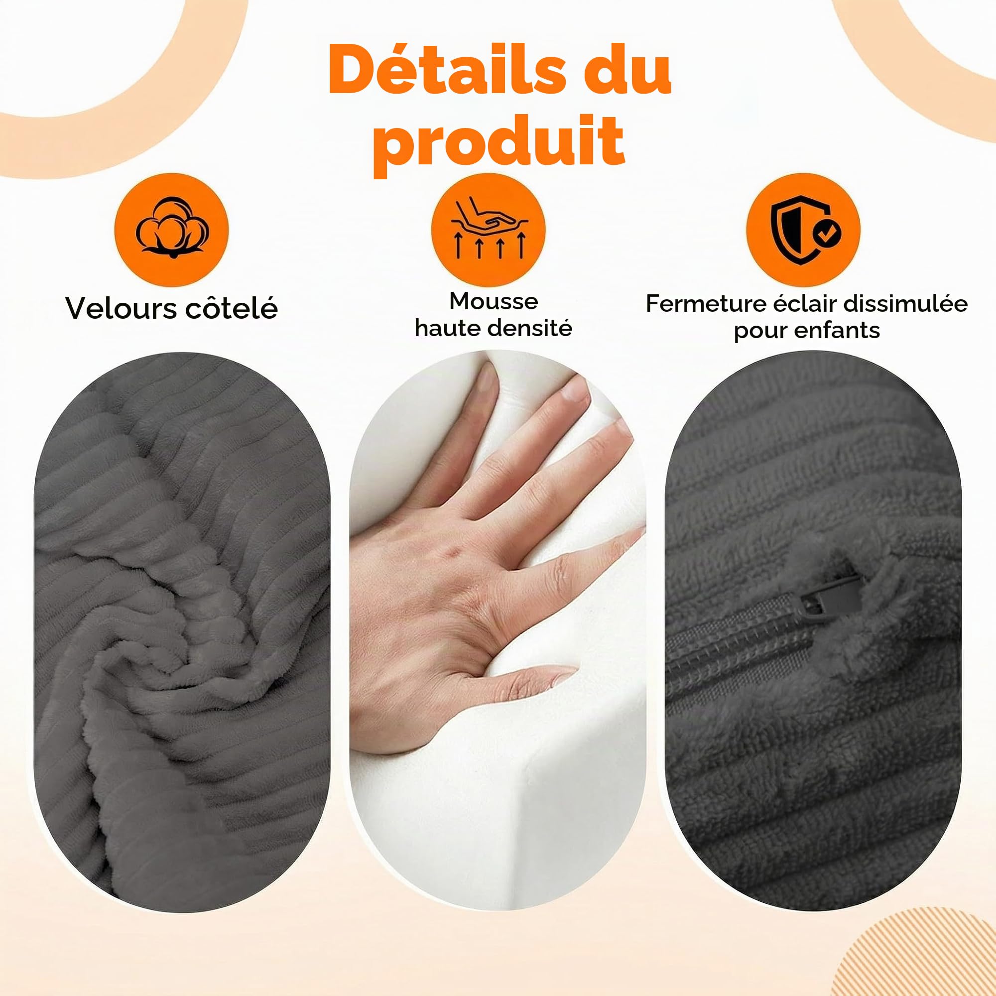 MeMoreCool Cord Canapé pour enfants, fauteuil de relaxation pour enfants, canapé lounge pour bébé, mini canapé pour coin câlin chambre d'enfant, canapé dépliable pour garçons et filles âgés de 1 à 3