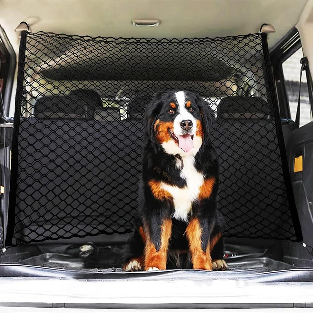 BLAFT Hundegitter Auto für VW Touran Cross Touran 2003-2015 2016-2025 2026+, Doppelschicht Haltbar Trennnetz Auto Hundeschutzgitter für Kofferraum Rücksitz Reisen