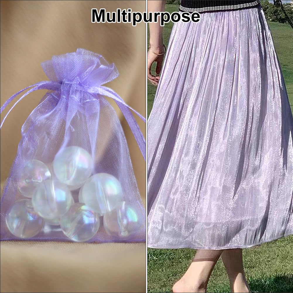Glitzernder Dekostoff Hellblau – 1 X 1,5 M – Für Nähen, DIY, Hochzeiten & Deko – Polyester & PET-Folie