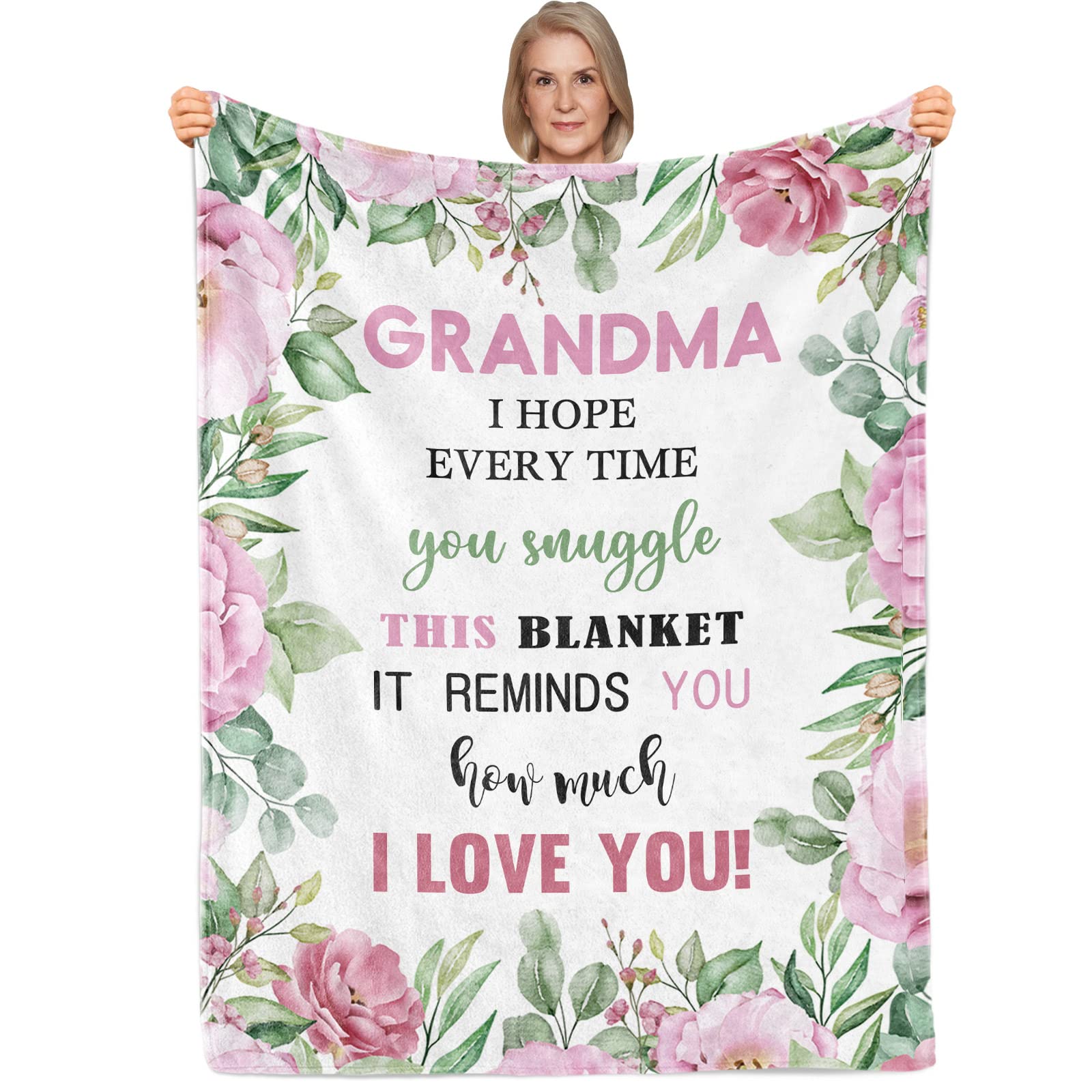 Sowide Gifts for Grandma Blanket, Best Grandma Gifts, Grandma Birthday Gifts from Grandchildren, Gifts for Grandmother, Grandma Blanket for Birthday Mothers Gifts Day, Blanket 40" x 50"