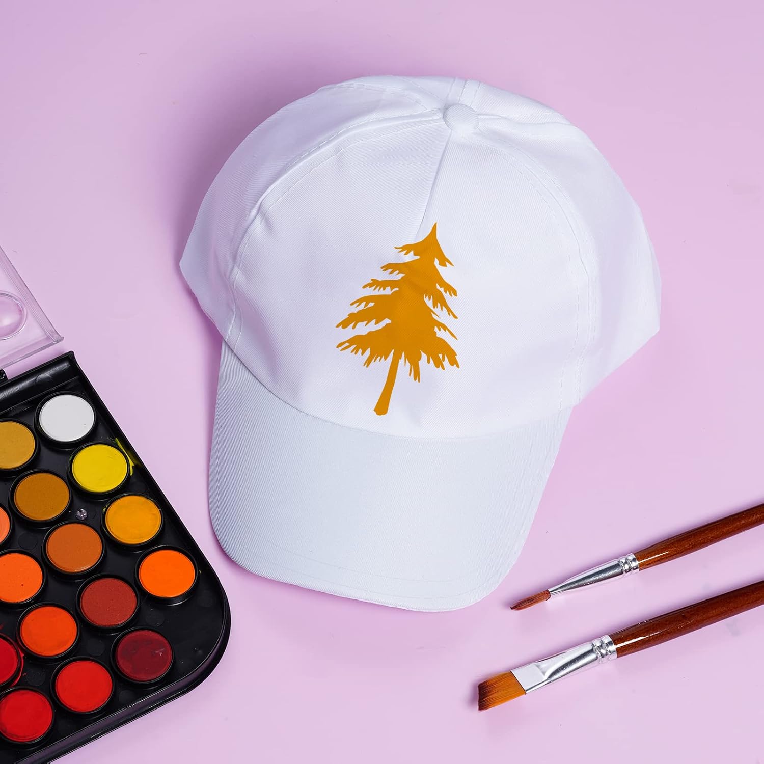 Yookat 10 Pieces White Baseball Caps - DIY Sun Hats for Kids - Image 3