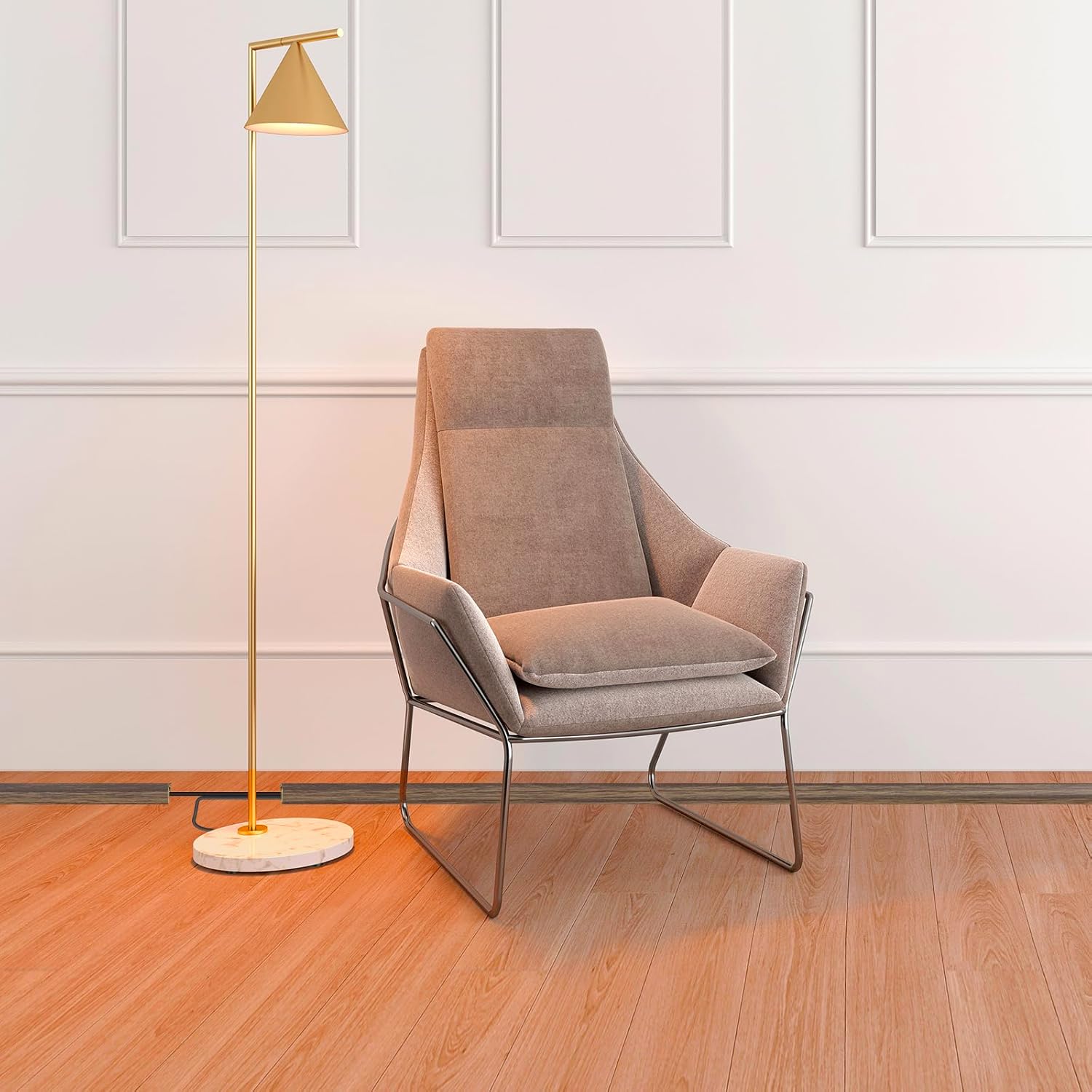 Floor Cord Cover Self Adhesive Cord Hider,20FT Cable Management, Extension Strip Protector for Wires, Prevent Cable Trips for Offices, Gyms, Exhibitions Cavity:0.39"(W) x 0.27"(H) Wood Walnut