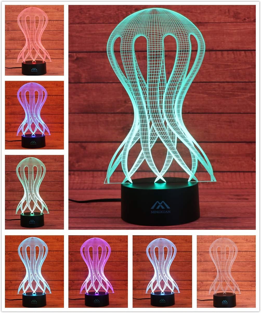 3D Octopus Night Light 7 Color LED Touch Table Desk Lamps Fashion Creative Home Decoration Gift…