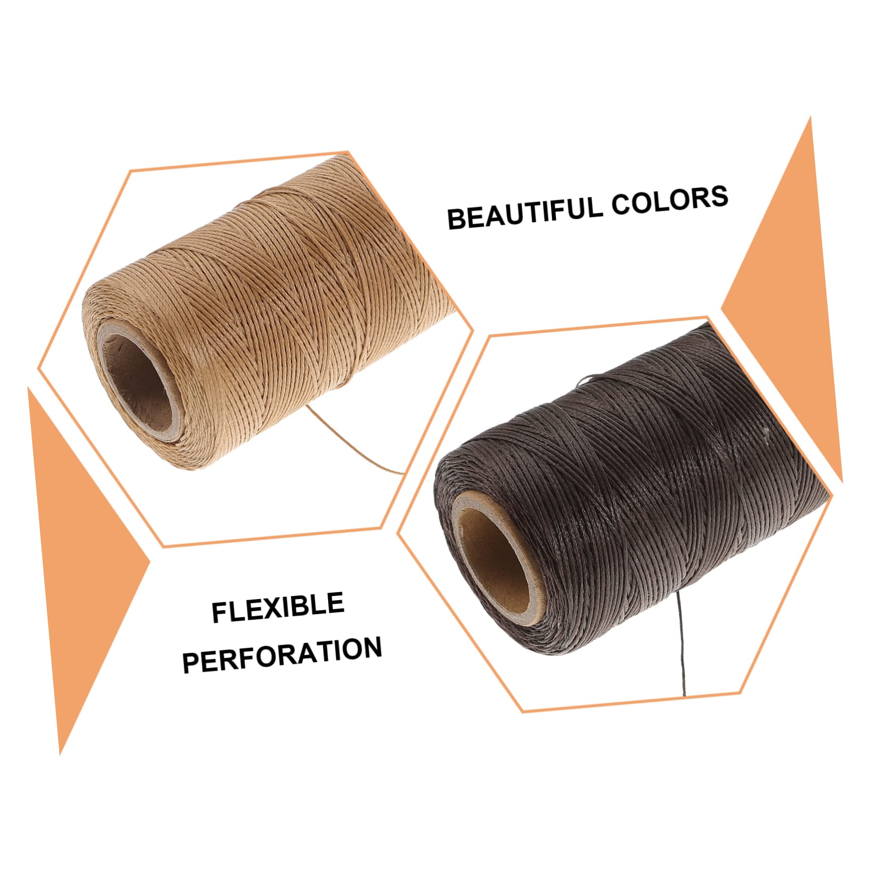 Gadpiparty 3pezzi Filo Cerato Per Cucire in Pelle Cordino Per Cucito Mano Filo Cerato Piatto Per Artigianato Cucito Pelle Speciale Resistenti e Durevoli Per Borse Scarpe Braccialetti