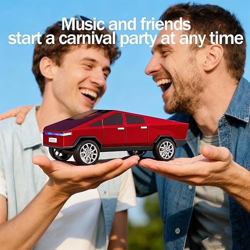 Miniatura 8 de WS-699 Altavoz Solar Bluetooth Réplica  Diseño de Camioneta del Futuro, Sonido HD, Emparejamiento Estéreo TWS, Radio FM, Luz de Fiesta LED,