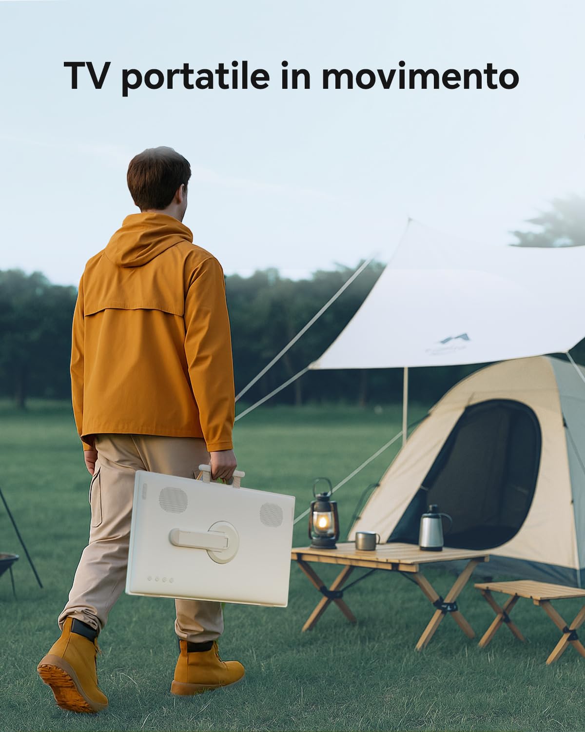 KTC MEGAPAD 25" Monitor Portatile 1080p Touchscreen, Android 14, Batteria Integrata, Altoparlanti & Fotocamera 8MP, Ingresso Video USB-C, Telecomando, Pannello IPS, Ideale per Esterni, Campeggio