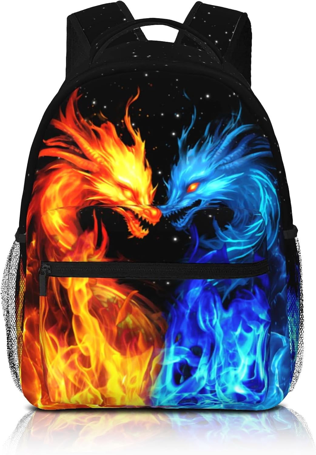School Boys Backpack Ages 8-10 Abstract Dragon Backpack Fire Bookbag Water Resistant Bag Travel Hiking Camping Daypack For Kids Teens Boys Girls