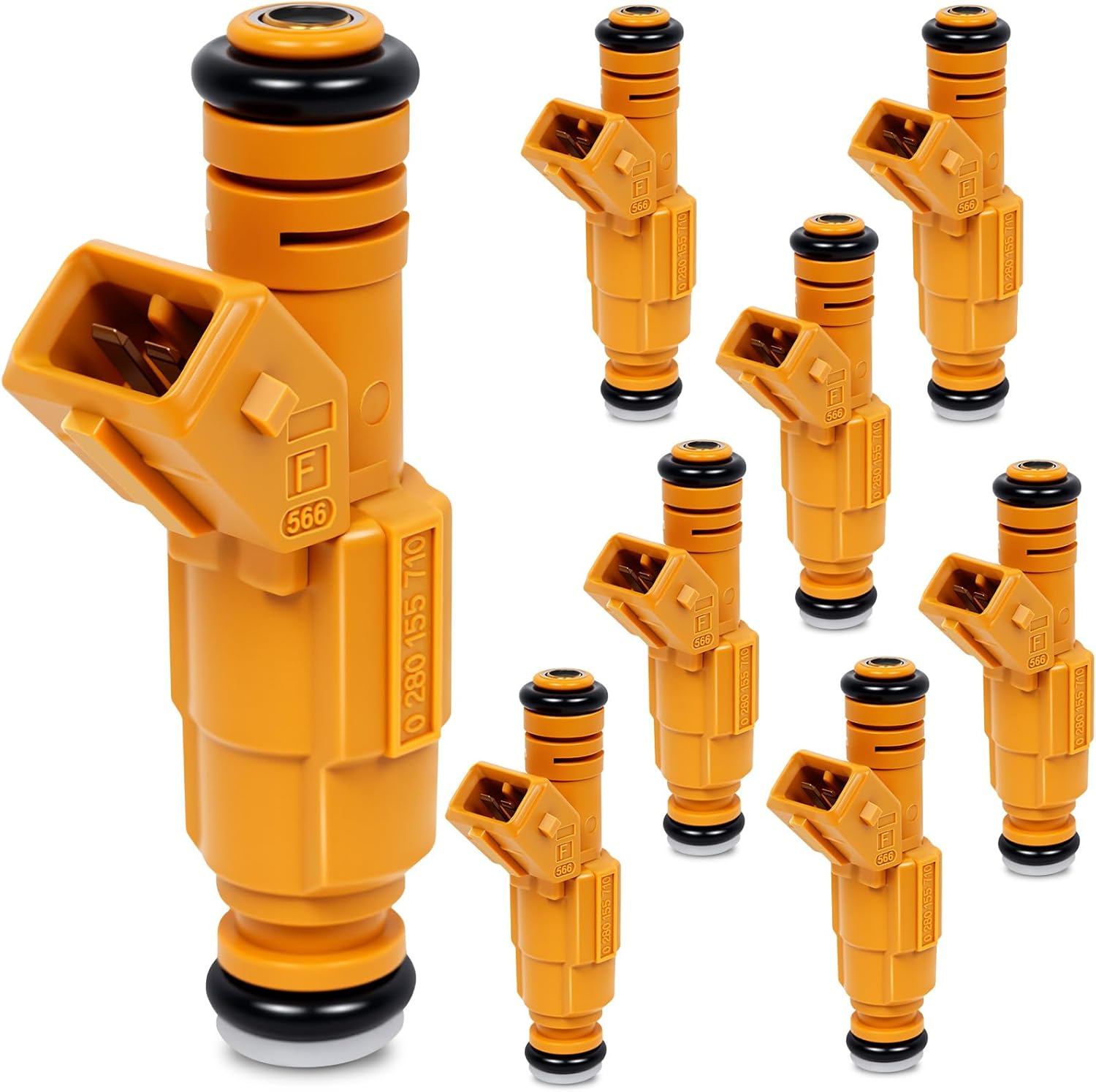 Fuel Injectors Set of 8 Compatible with 1996-1998 Ford Crown Victoria Explorer Lincoln Town Car Replacement for Mercury Grand Marquis Mountaineer Thunderbird Cougar Replace 0280155710