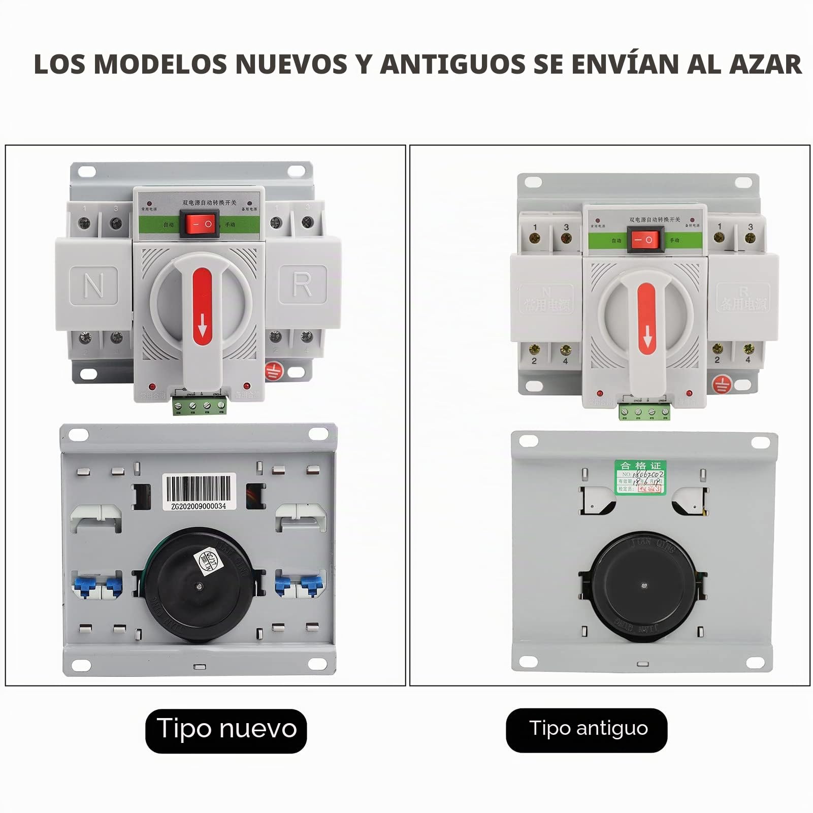 Interruptor de Transferencia Automática de 220V 63a 2P, Mini Interruptor de Cambio de Interruptor de Circuito de Alimentación Electrónico Dual para el Hogar Y Lugares Públicos Kitchen