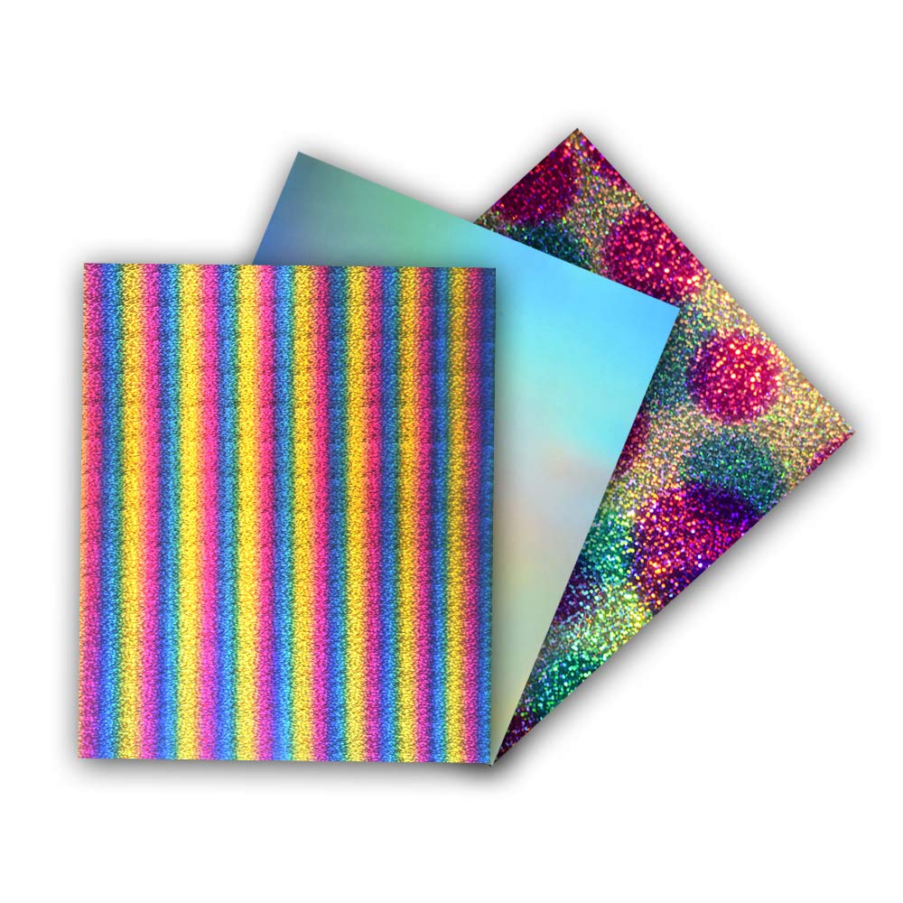 Laser Colorful Heat Transfer Vinyl Htv Rainbow 12inx10in Buy