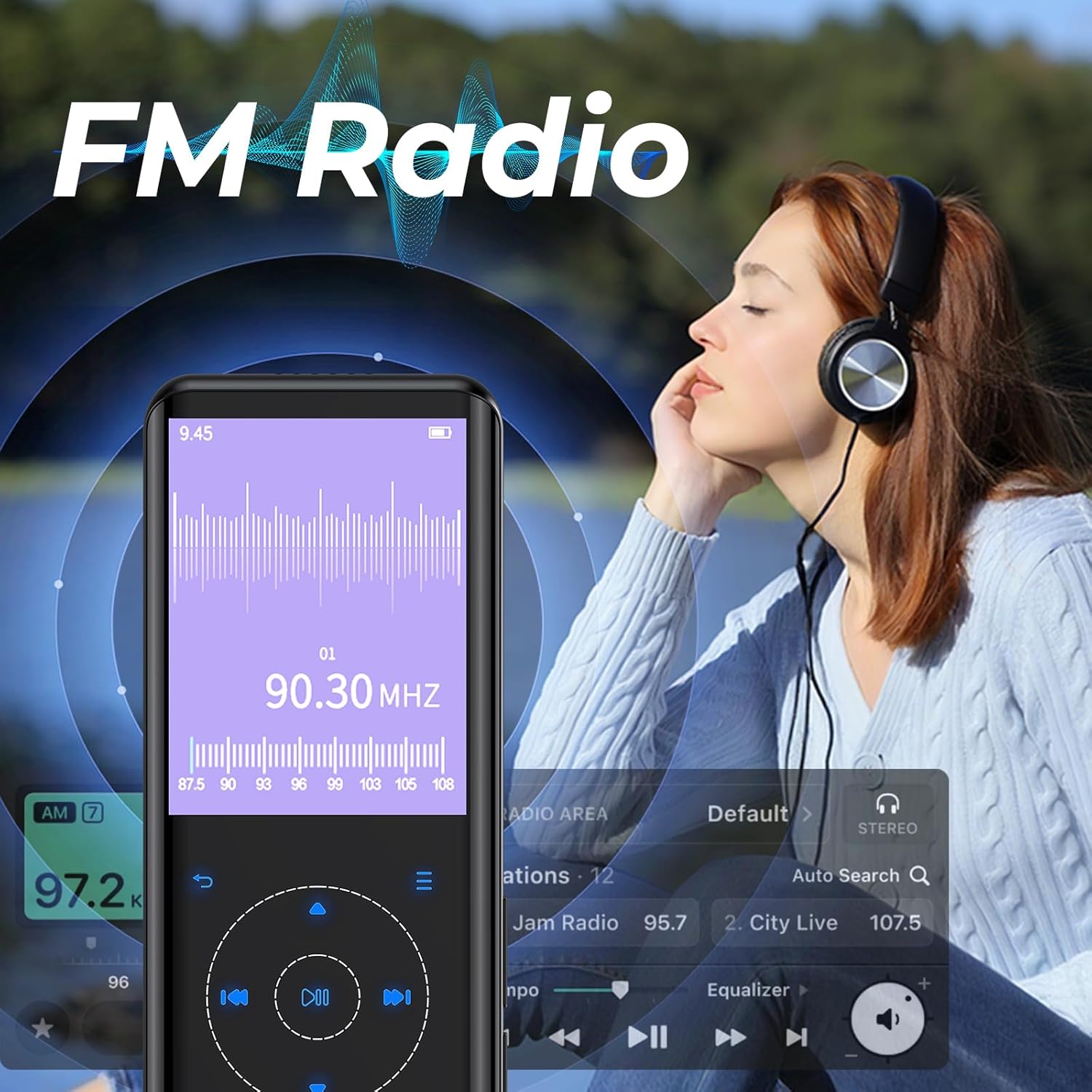 RUIZU D18 MP3 Player FM Radio interface