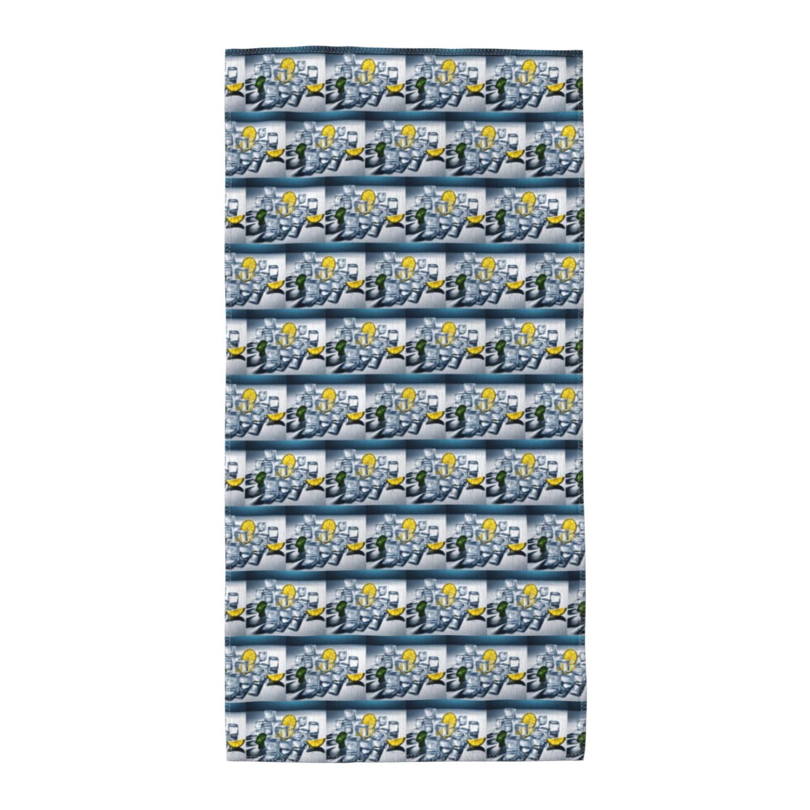Yellow Lemon Breathable Long Towel Absorbent Reusable For Daily Family Life