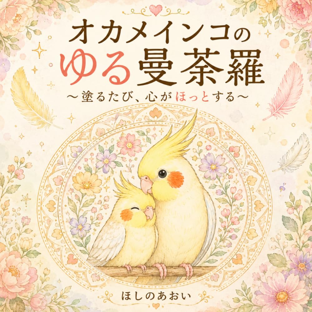 オカメインコのゆる曼荼羅: 塗るたび、心がほっとする
