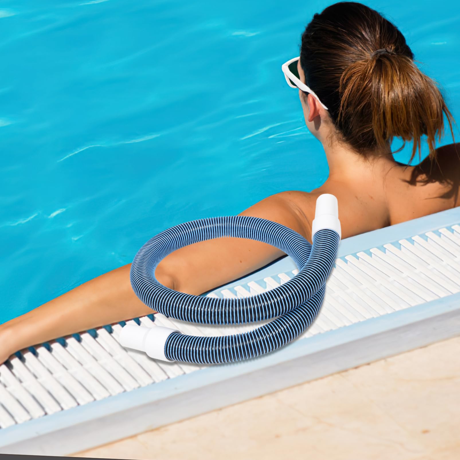 Happyyami Mangueras Para Piscina Elevada Drenaje De Piscina Manguera De Drenaje Flexible Compatible y Filtros