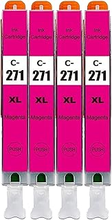 Ink-Power by CanInk Compatible Ink Cartridge Replacement for Canon 271XL 271 for TS6020 TS9020 TS8020 MG5720 MG5722 MG6820 MG6821 MG6822 MG7720 (cli-271 Magenta 4-Pack)