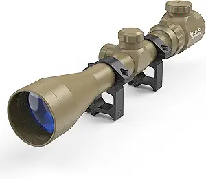 UUQ 3-9×40 Rifle Scope with Red/Green Illumination and Rangefinder Reticle-Fits 20mm Free Mounts,Waterproof and Fog-Proof