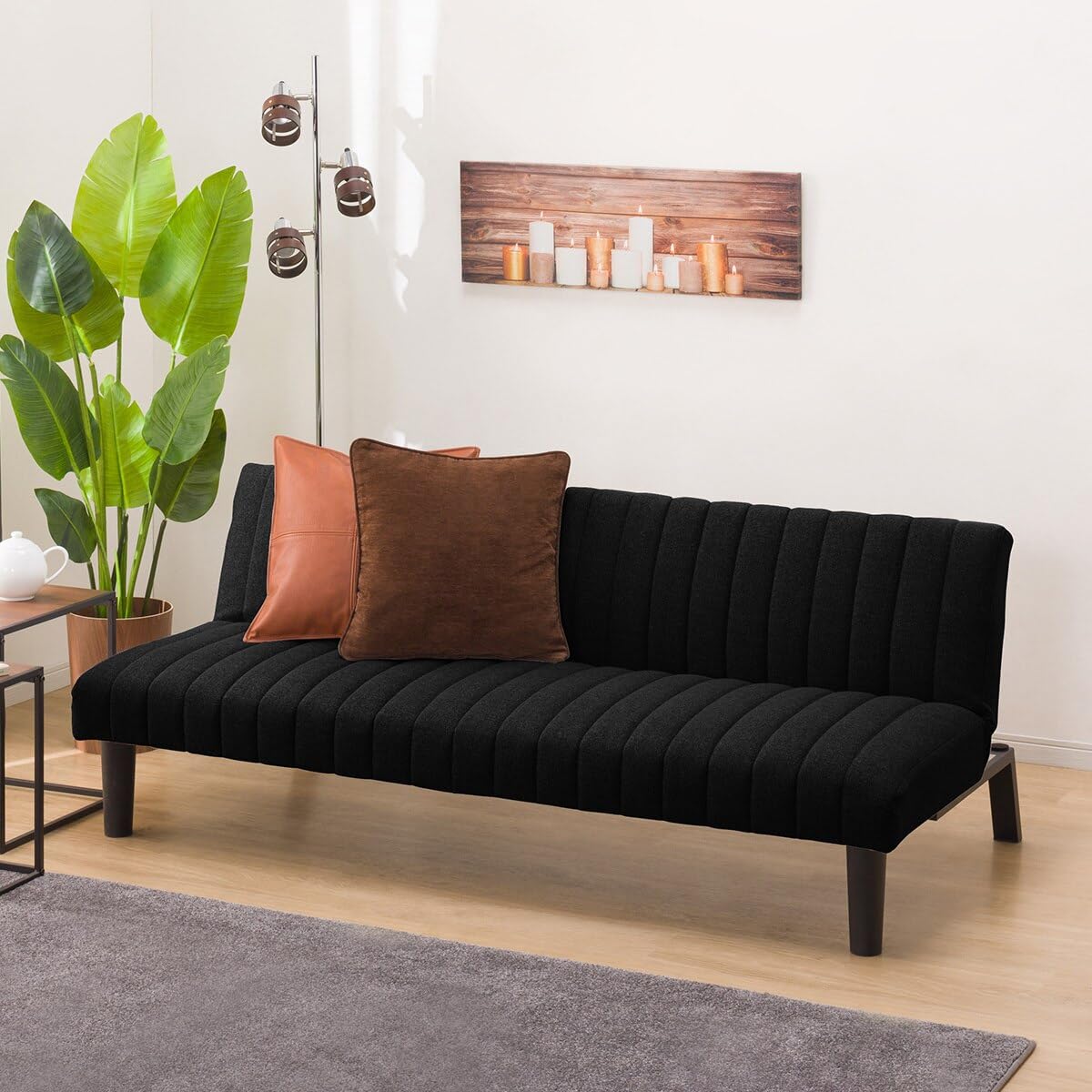 NITORI ニトリ　ソファベッド　3WAY ニトリ（NITORI） 3Way ベッドソファセット＋サイドラック付き(B2 MGY