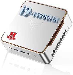 NiPoGi Hyper H2 Mini PC Ιntel Core i9-14900HX(Mieux Que i9-13900HK, 24C/ 32T), 32 Go DDR4 & 1 to M.2 NVMe SSD(Max. 64Go + 4 to), WiFi 6E, BT 5.2, Mini Ordinateur W-11 Pro pour Bureau/l’école/Maison.
