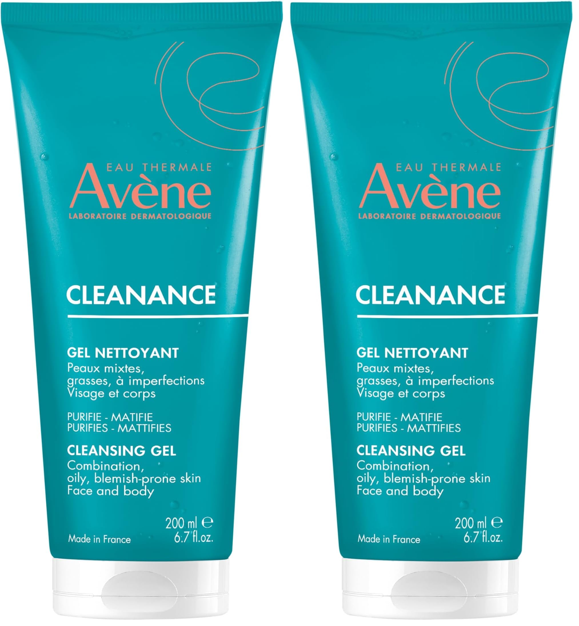 Avene Cleanance Gel Tüp - Yağlı ve Akneli Ciltler için Temizleme Jeli 200ml (2 paketi)